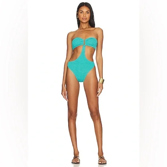 NWT Bond-Eye Thera One-Piece Bathing Suit in Turquoise size Small - Picture 11 of 12